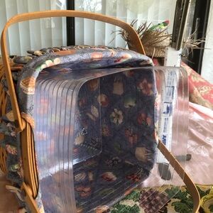 Longaberger Grandma Bonnie’s 2 Pie Basket With Liner & Plastic Protector